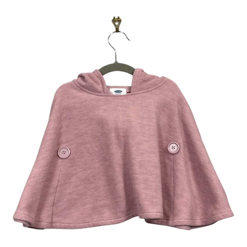 Old Navy Toddler Girl Micro Fleece‎ Hooded Poncho, Size 2T